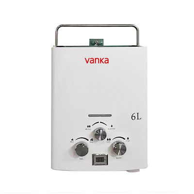 Outdoor Camping Warmwaterverwarmer Propaan 6L Tankless Op aanvraag Draagbare waterverwarmer