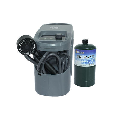 Draagbare rookwaterverwarmer voor campingcompact lichtgewicht buiten LPG-gaswaterverwarmer
