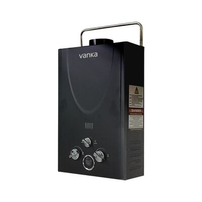 12L Zwarte LPG Tankless Gas Waterverwarmer Draagbare Instant Warm Waterverwarmer