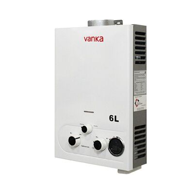 6L rooktype tankloze gaswaterverwarmer met onmiddellijk warm water